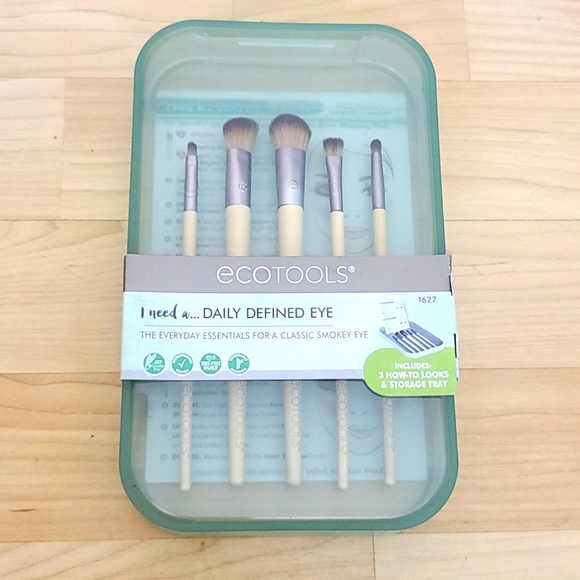 EcoTools Daily Defined Makeup Brushes for Eyes, With Beauty Cards - Picture 2 of 4